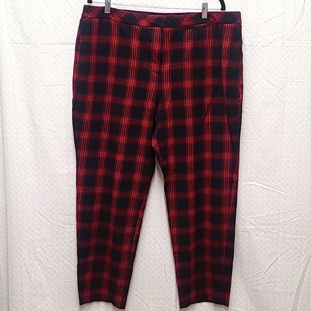 J.Jill Premium Bi-Stretch plaid slacks size 20